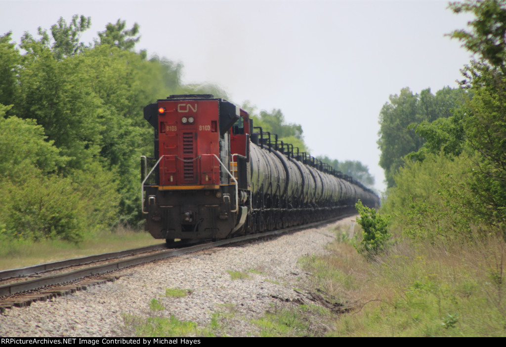 CN Tanker Train at Tolono IL